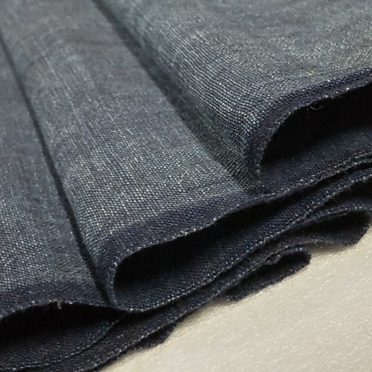 Early Meiji Medium Plain Indigo Dyed Handwoven Cotton