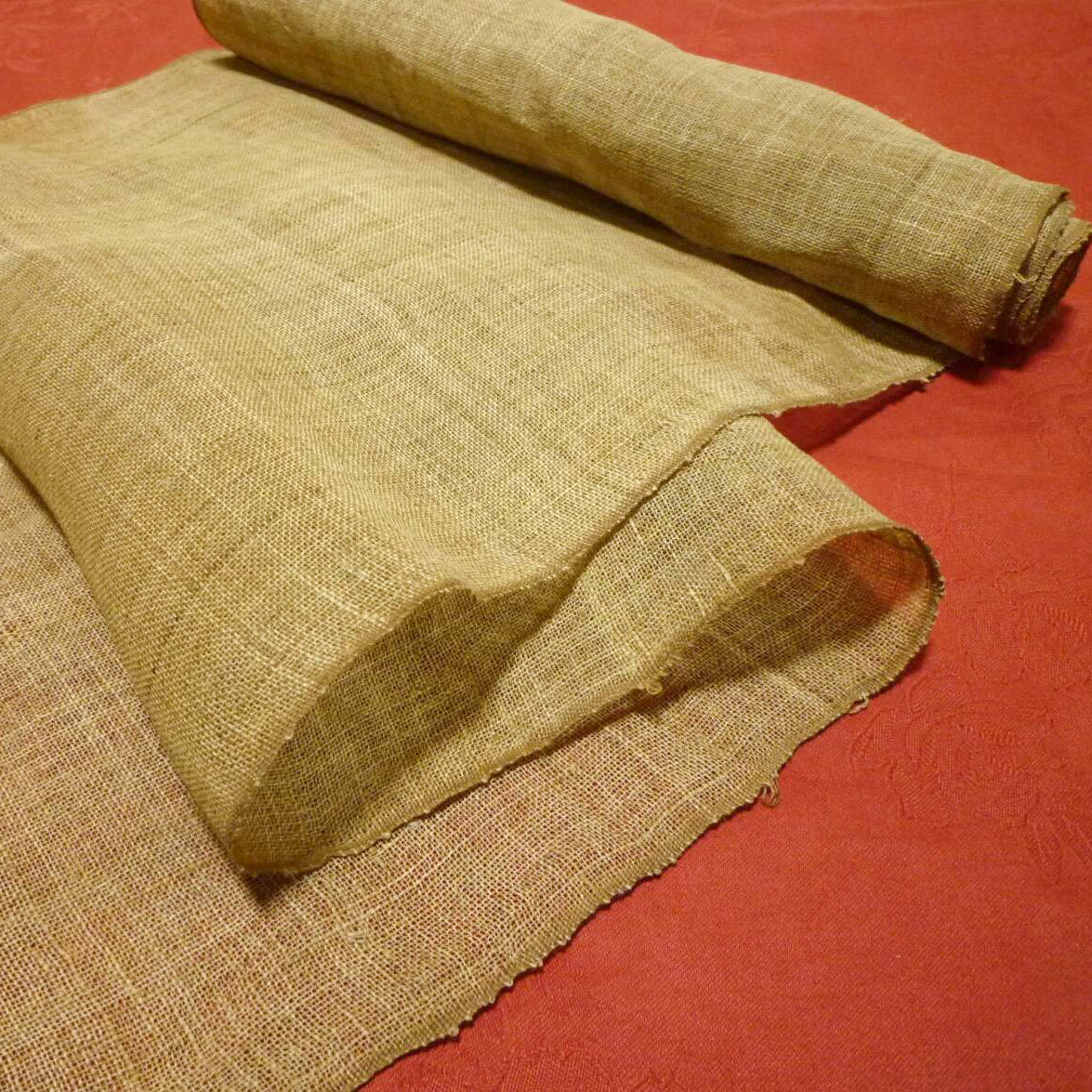 Meiji Period Plain Unbleached Hemp Kogin Cloth