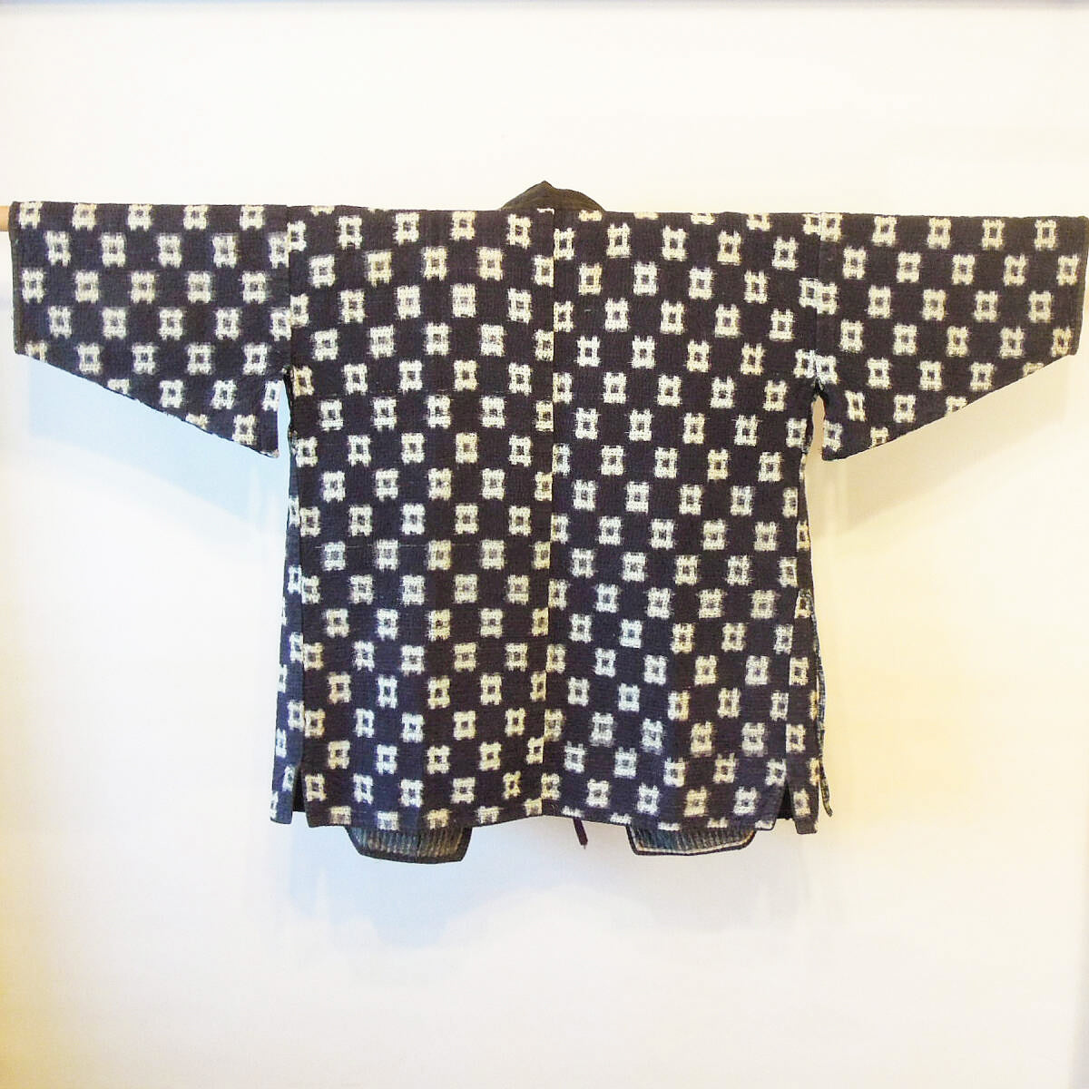 Tsugaru Tohoku Sashiko Kasuri Indigo Dyed Cotton Hanten Jacket