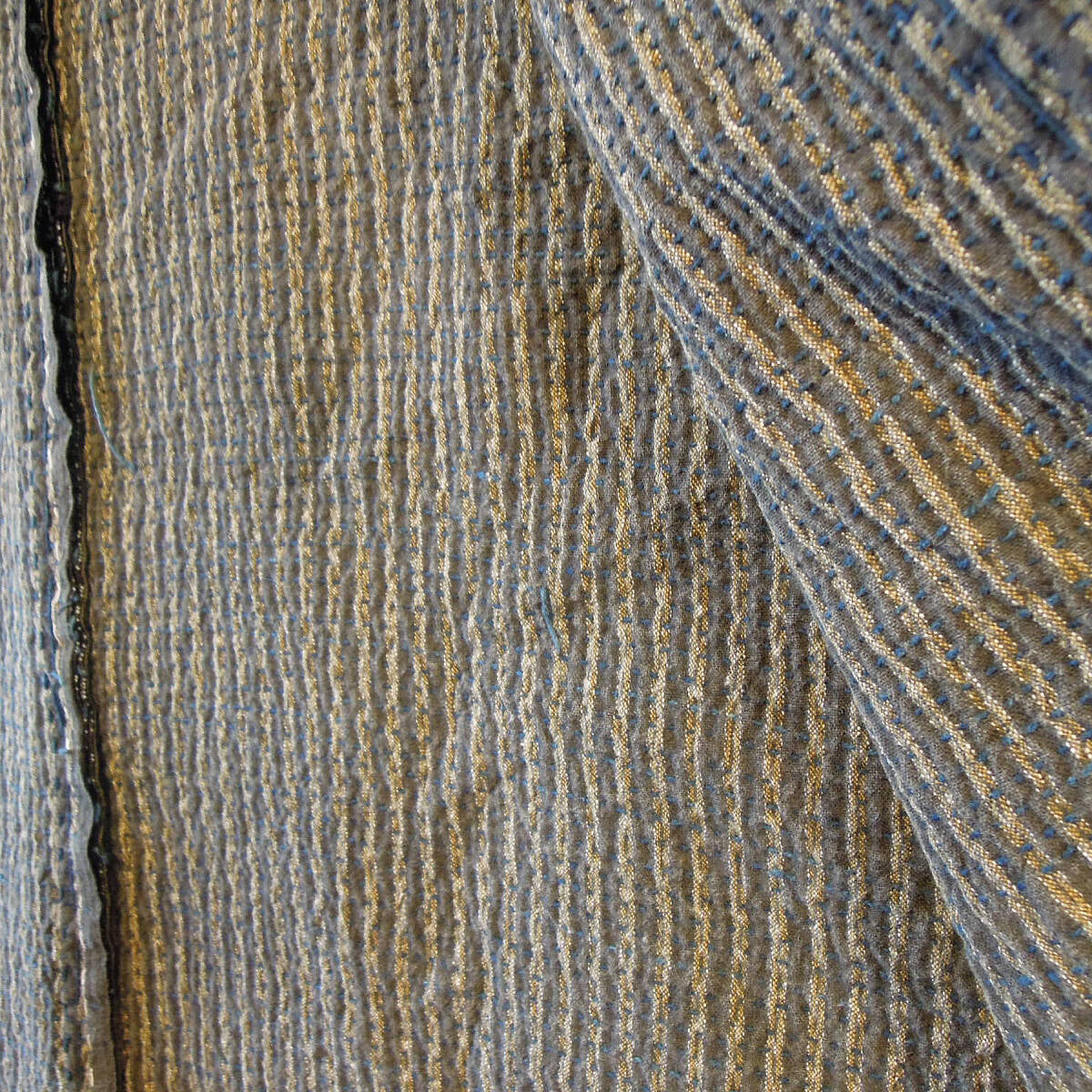 Tsugaru Tohoku Sashiko Kasuri Indigo Dyed Cotton Hanten Jacket