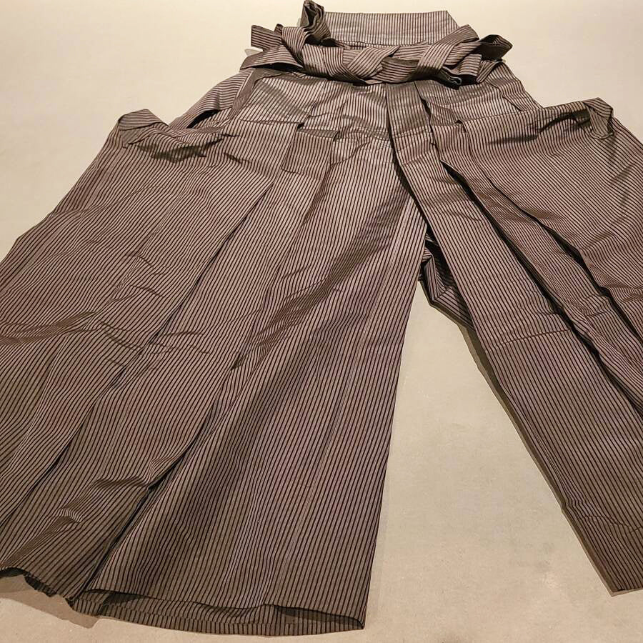 Edo Meiji Period Hakama Silk Fabric Horse Riding Trousers