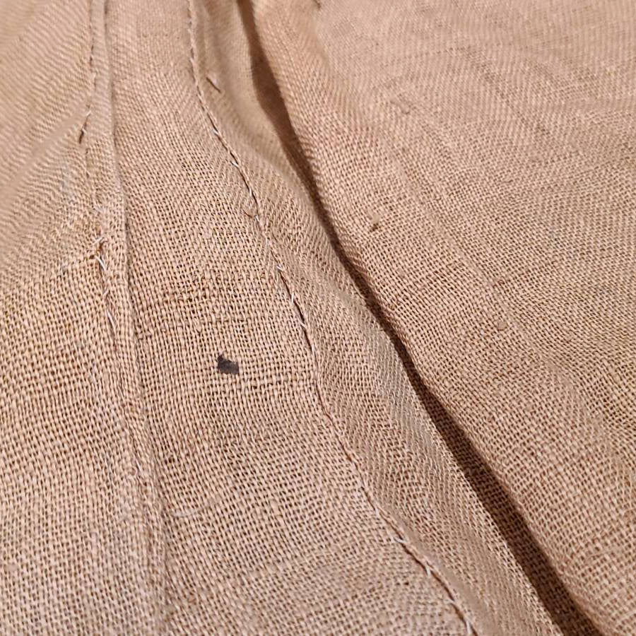 Rare Edo Period Traditional Folk Persimmon Dye Hemp Lantern Andon Hakame Pants