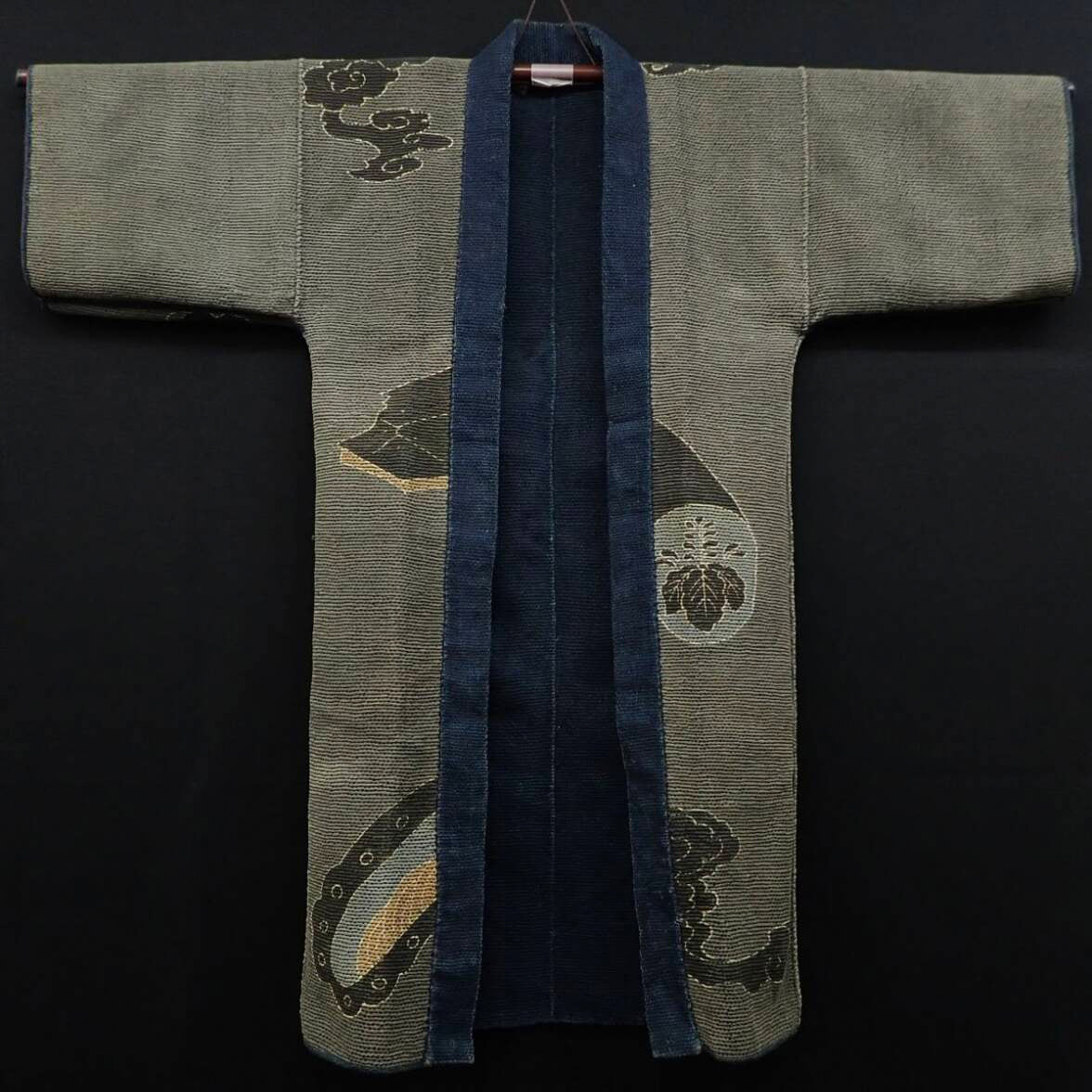 Rare Edo Period Dragon Firefighters Hikeshi-Banten Hanten Jacket Tsutsugaki Reversible