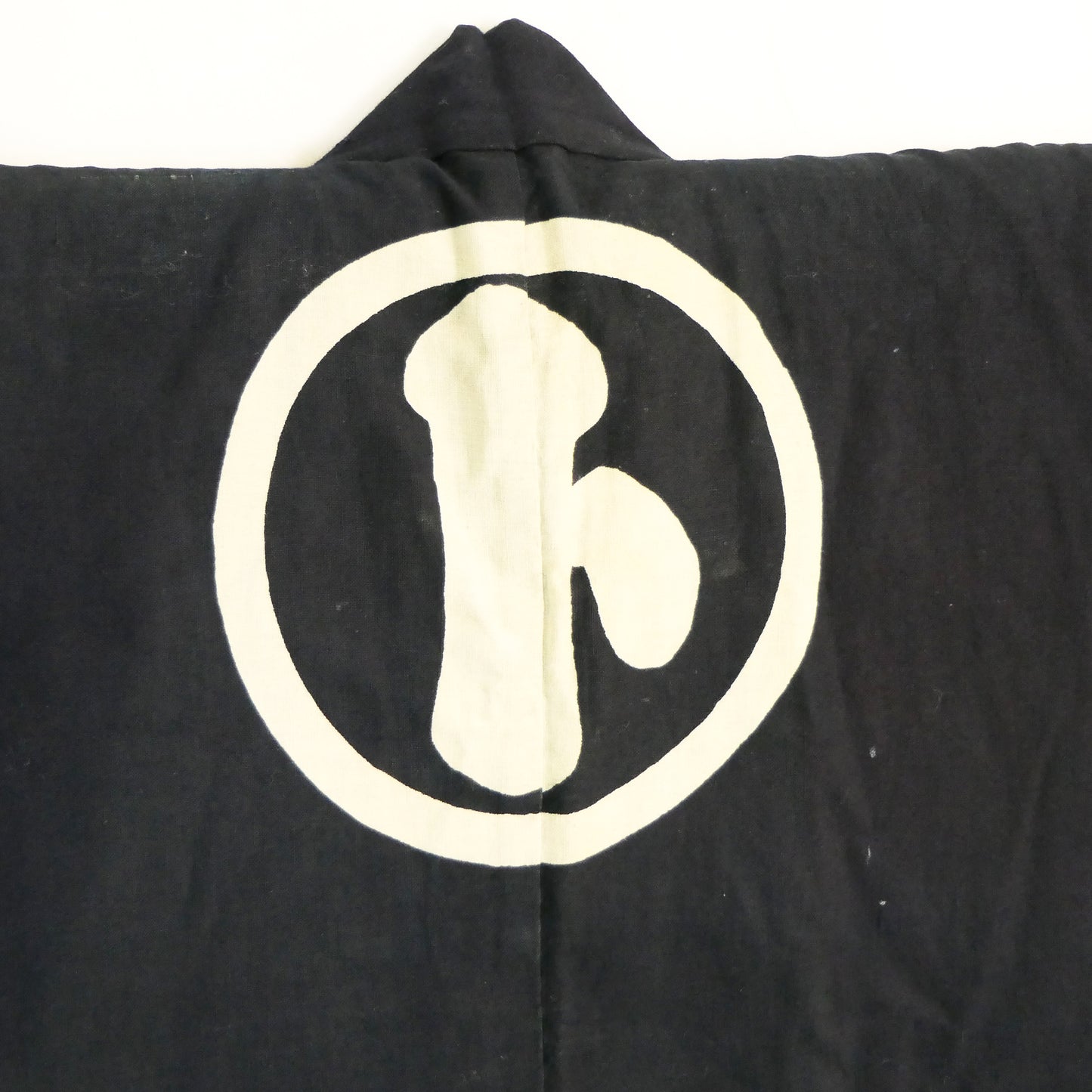 Vintage Mens Dark Indigo Dyed Kamon Kimono