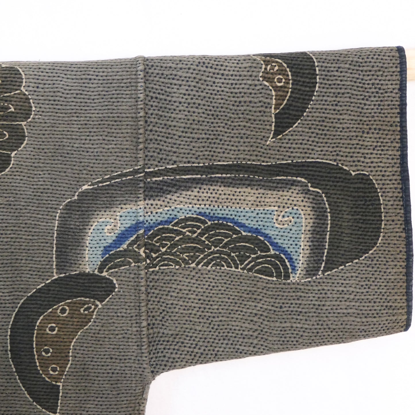 Rare Edo Period Bamboo Firefighters Hikeshi-Banten Hanten Jacket Tsutsugaki Reversible