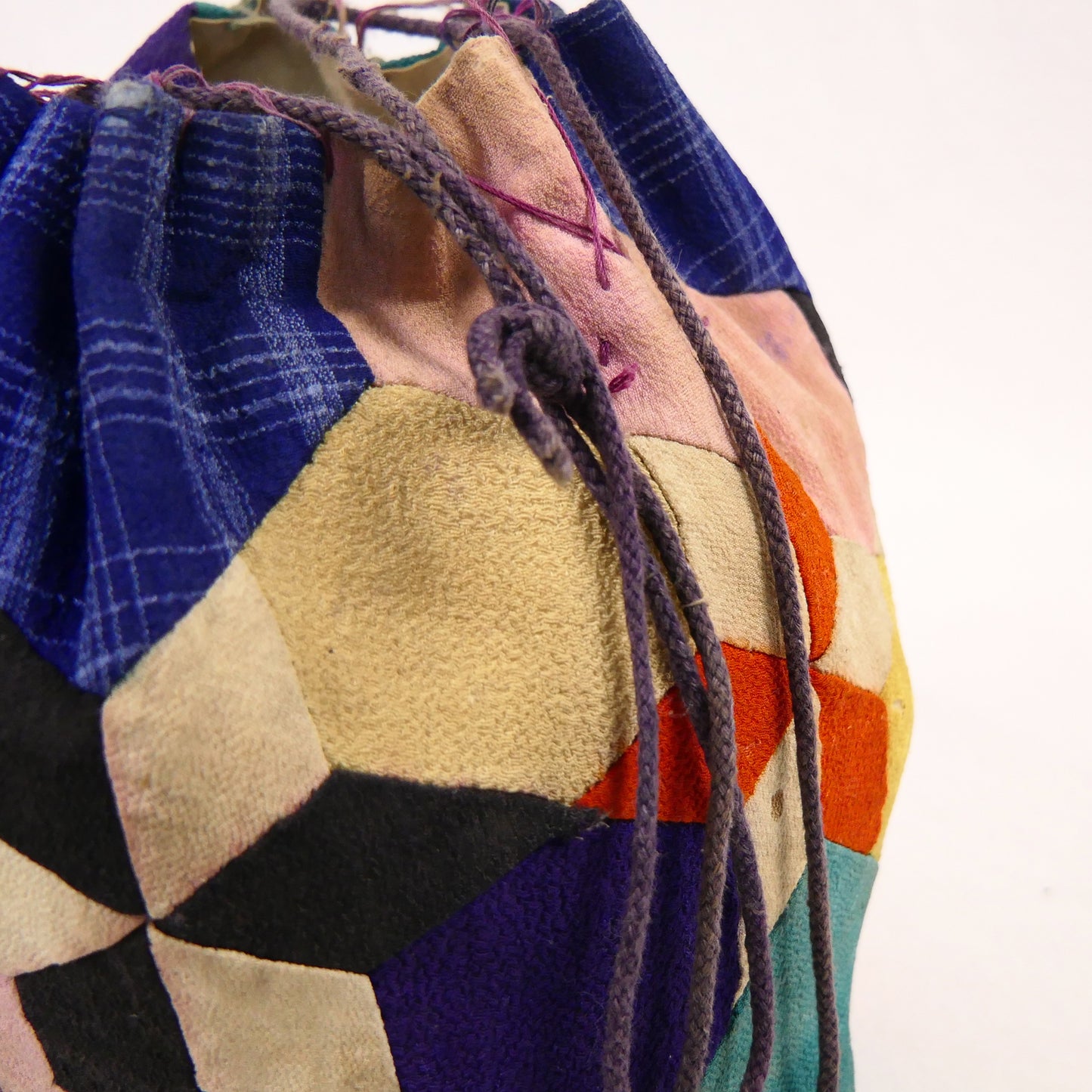 Chirimen Colourful Patchwork Drawstring Rice Bag