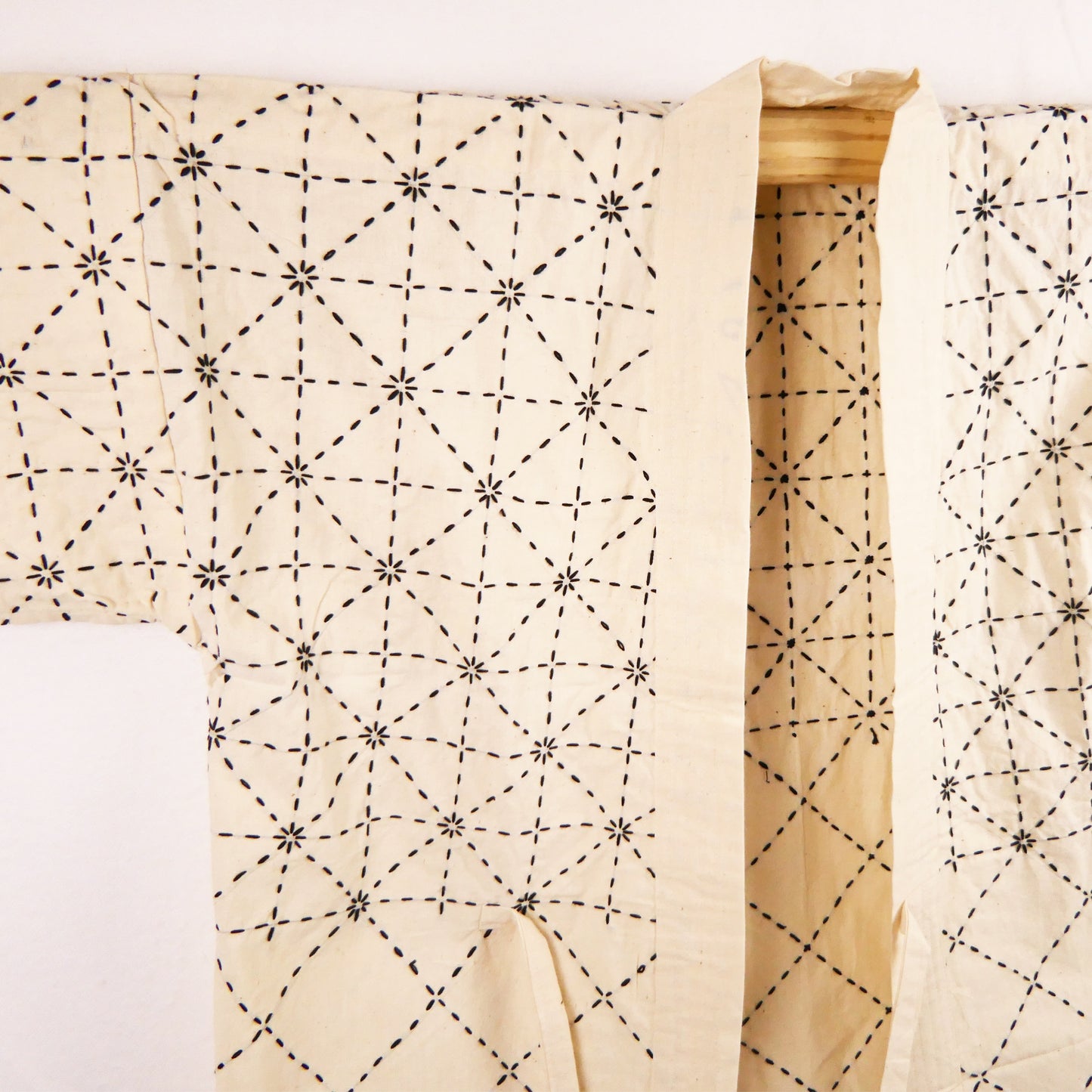 1940s Sashiko Cotton Mid length Kimono Jacket