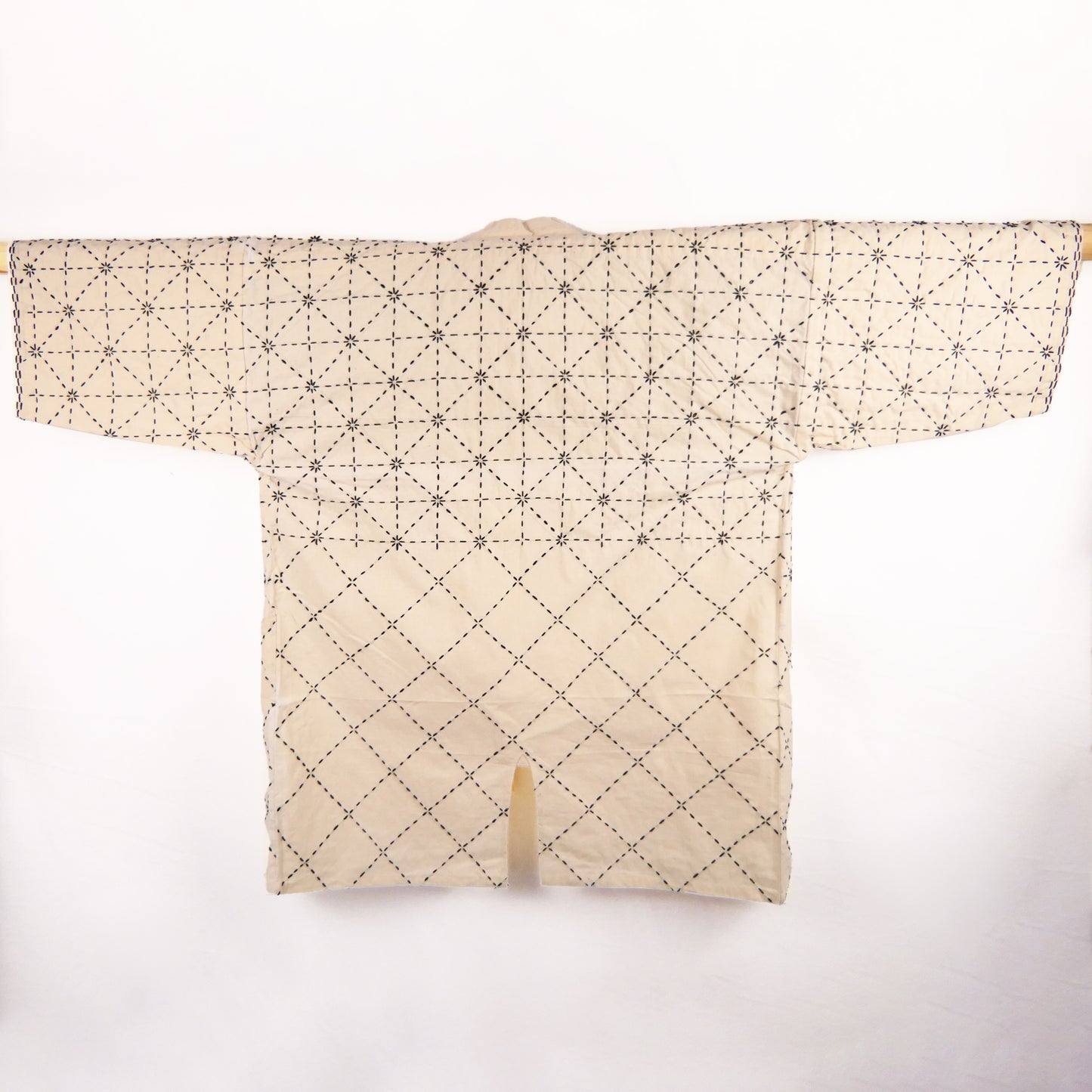 1940s Sashiko Cotton Mid length Kimono Jacket