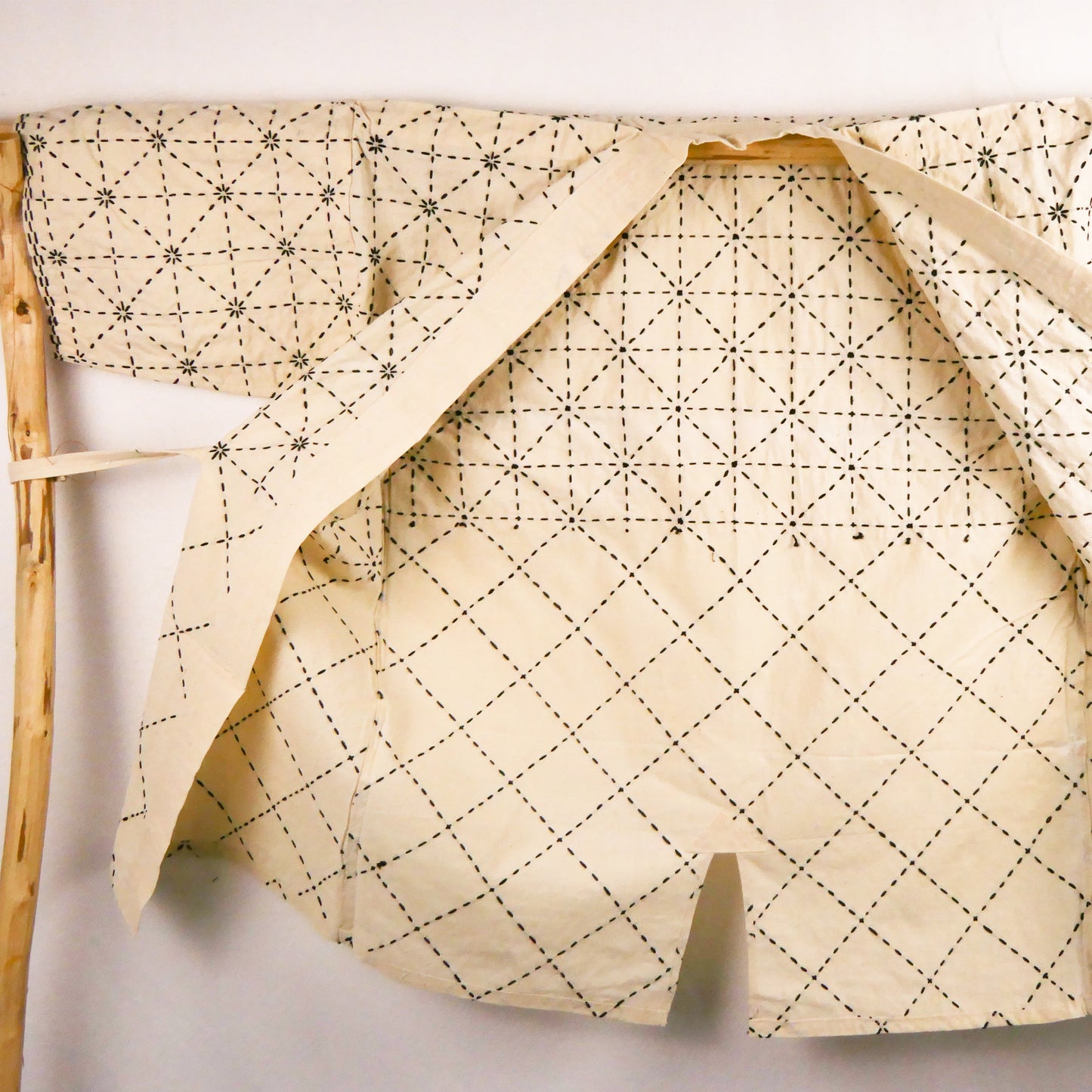 1940s Sashiko Cotton Mid length Kimono Jacket