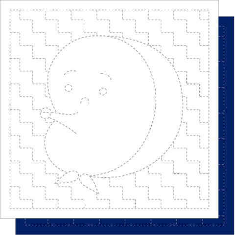 Daruma Sashiko Samplers - Moyou-zashi - continuous pattern