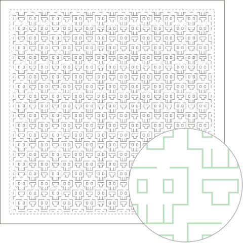 Daruma Sashiko Samplers - Hitome-zashi - one stitch pattern