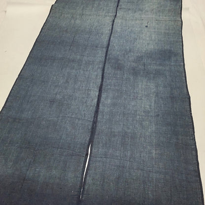 Early Meiji Medium Plain Indigo Dyed Handwoven Cotton