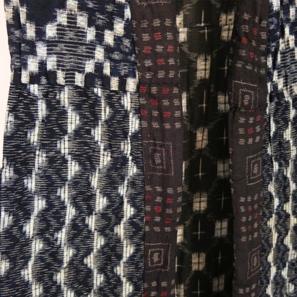 Vintage Showa Indigo Dyed Kasuri Boro Cotton Padded Waistcoat Vest