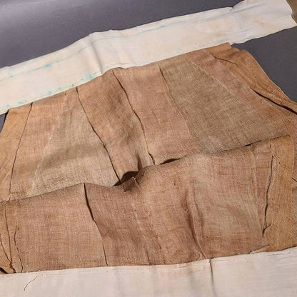 Rare Edo Period Traditional Folk Persimmon Dye Hemp Lantern Andon Hakame Pants