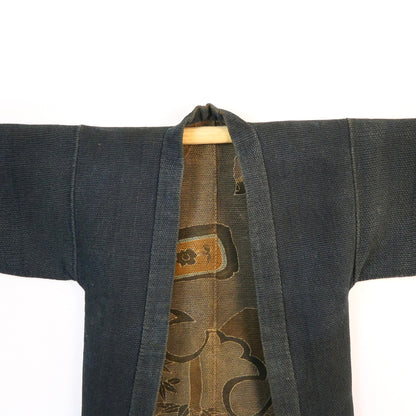 Rare Edo Period Bamboo Firefighters Hikeshi-Banten Hanten Jacket Tsutsugaki Reversible