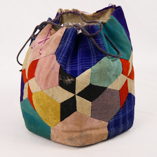 Chirimen Colourful Patchwork Drawstring Rice Bag