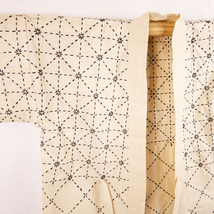 1940s Sashiko Cotton Mid length Kimono Jacket